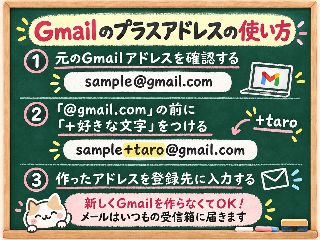 Gmailのプラスアドレスの使い方を3ステップで解説